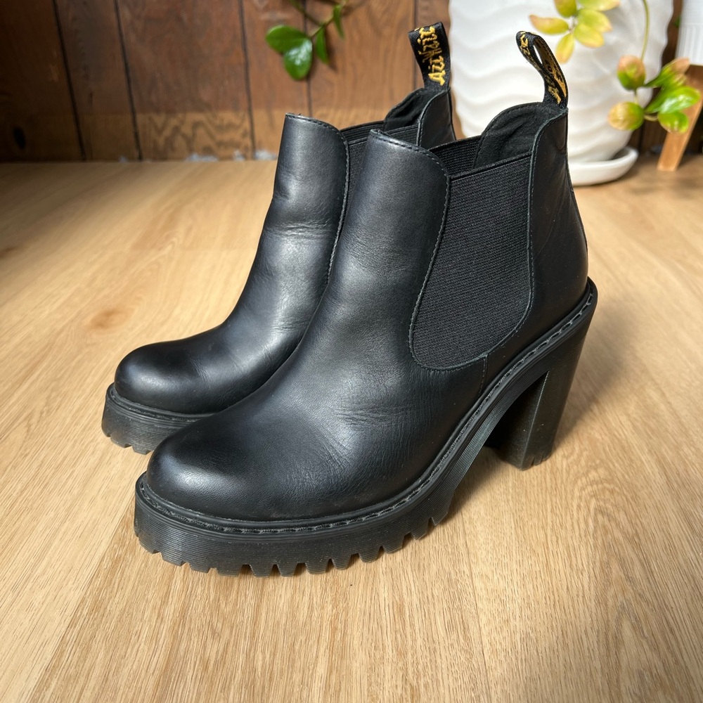 Dr. Martens Black Hurston Heel Boots